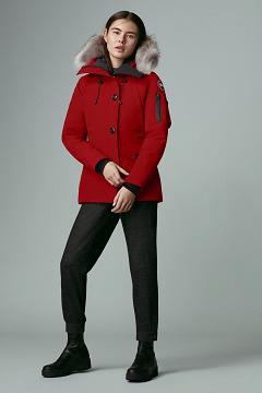Chamarras Canada Goose Mujer México - Montebello Abrigos Rojos Oscuro MS4627319